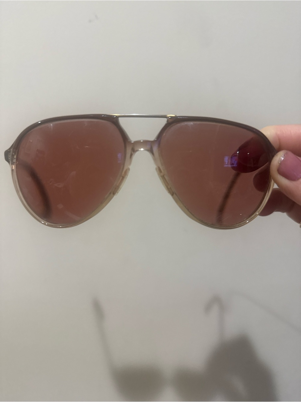 Vintage Lanvin Aviator Sunglasses with Brown Tint - Prescription lenses